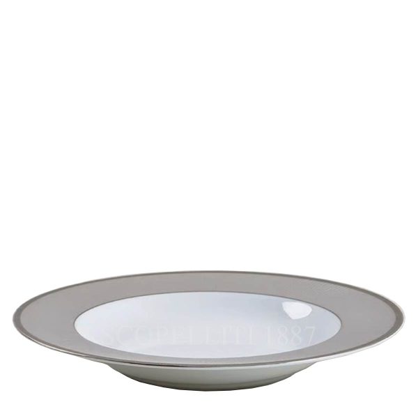 christofle metropolis gris soup plate