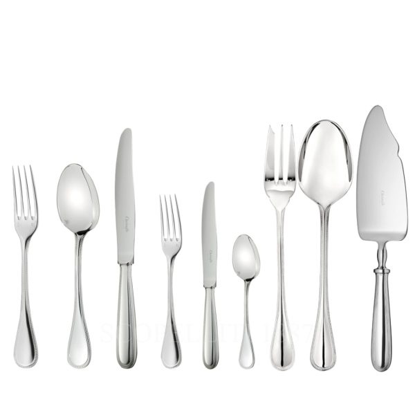 christofle perles silver plated cutlery set 75 pcs
