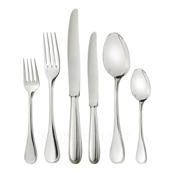 christofle perles silver plated cutlery set 36 pcs