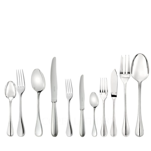 christofle perles 110 pcs silver plated cutlery set