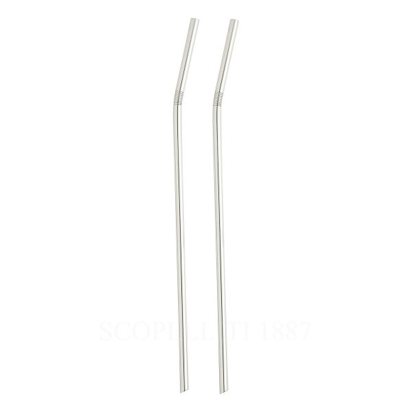 christofle uni drinking straws silver plated 24 cm