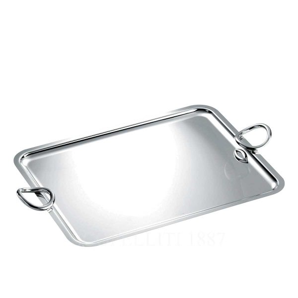 christofle vertigo silver plated tray extra large