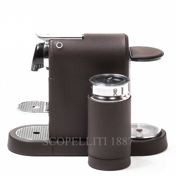 citiz easy version with milk frother coffee machine leather pigment france