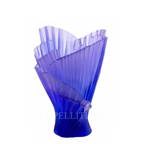 daum croisiere crystal pleated vase