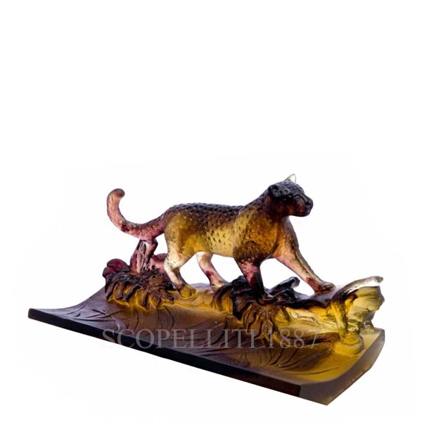 daum crystal leopard pencil holder