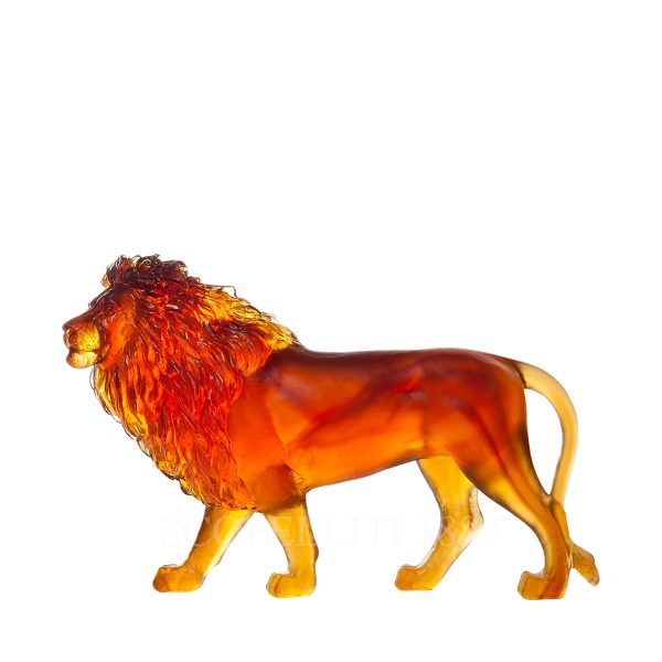 daum crystal sand lion amber