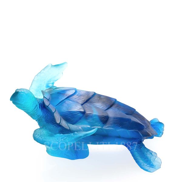 daum mer de corail turtle blue numbered edition