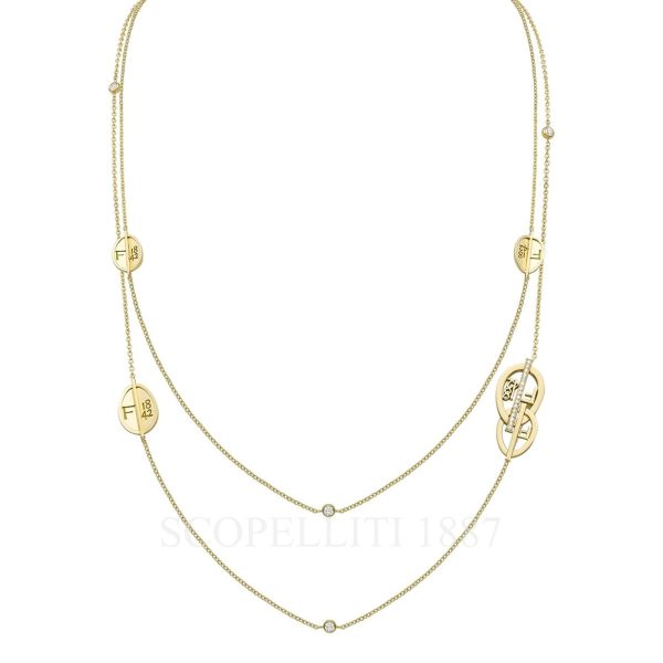 faberge yellow gold diamond egg sautoir necklace