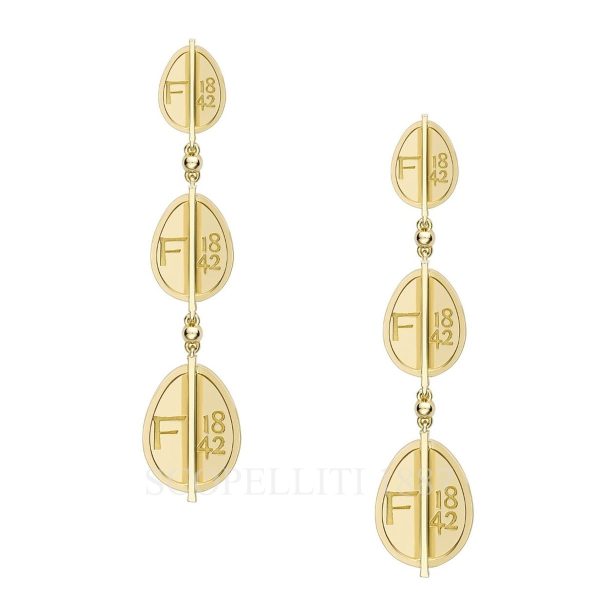 faberge yellow gold egg drop earrings