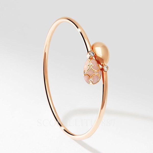 faberge 18kt rose gold diamond pink crossover bangle heritage
