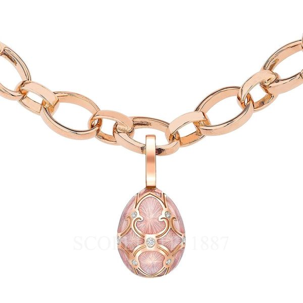 faberge 18kt rose gold diamond pink egg charm heritage