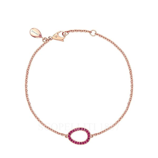 faberge 18kt rose gold ruby egg bracelet sasha