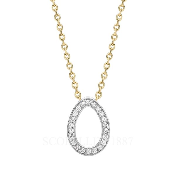 faberge 18kt yellow and white gold diamond egg pendant sasha