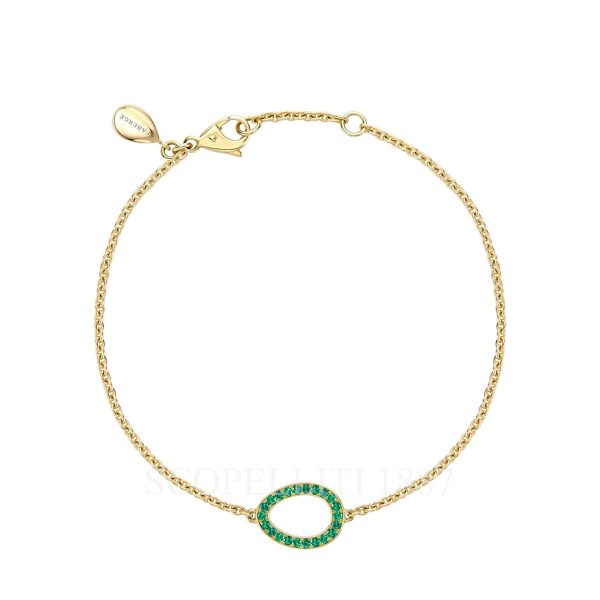 faberge 18kt yellow gold emerald egg bracelet sasha