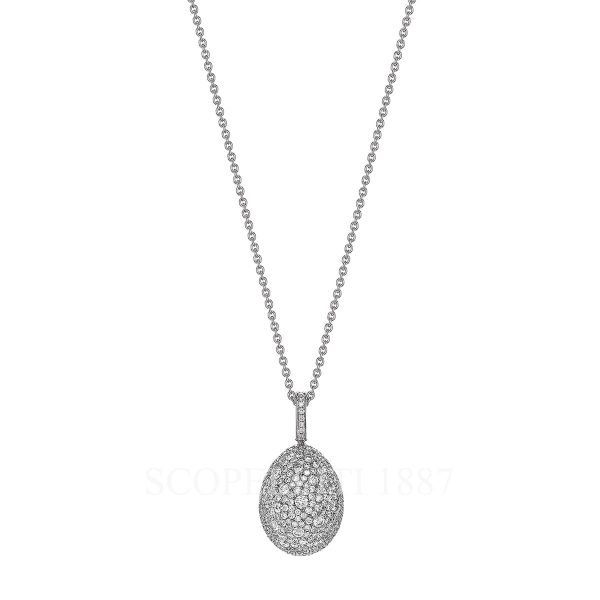 faberge all diamond egg pendant necklace