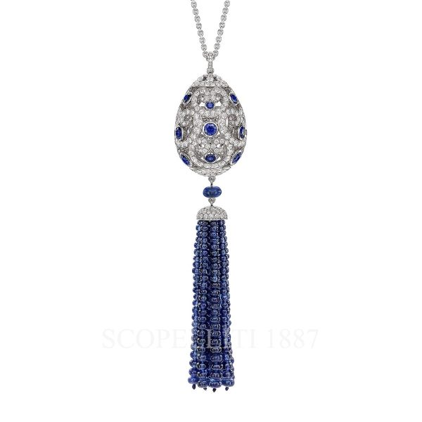 fabergé blue tassel pendant imperial imperatrice
