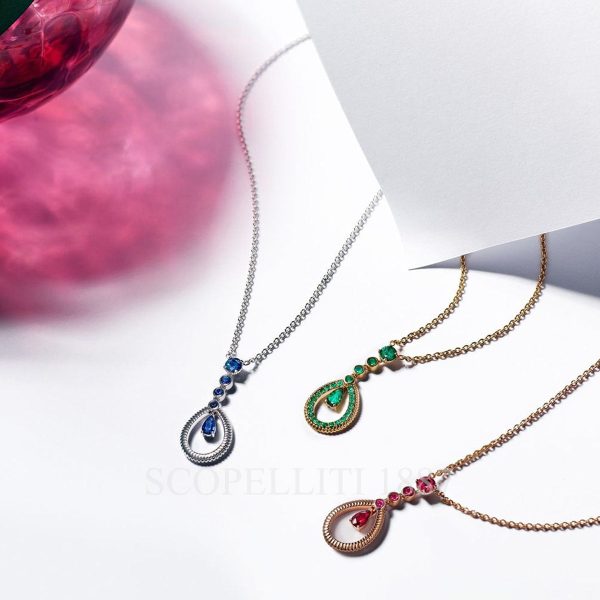 faberge colours of love gold pendant presentation