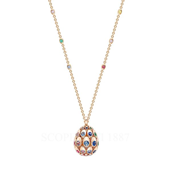 faberge necklace cosmic curve rainbow egg pendant