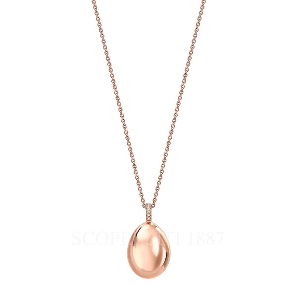faberge diamond rose gold egg pendant