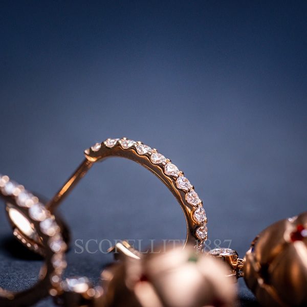 faberge treillage earrrings with gemstones