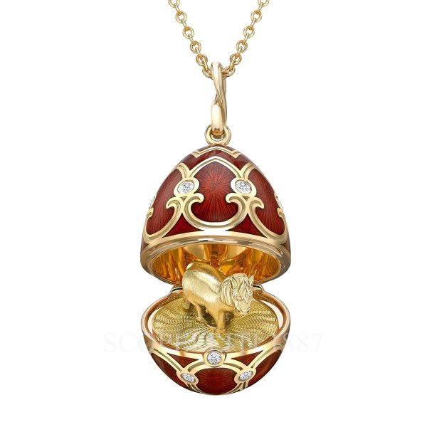 faberge egg pendant year of horse