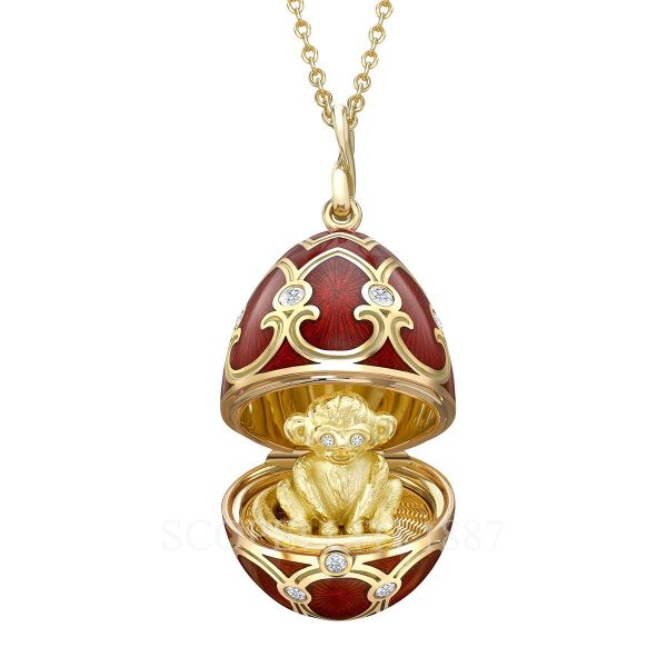 faberge egg pendant year of monkey