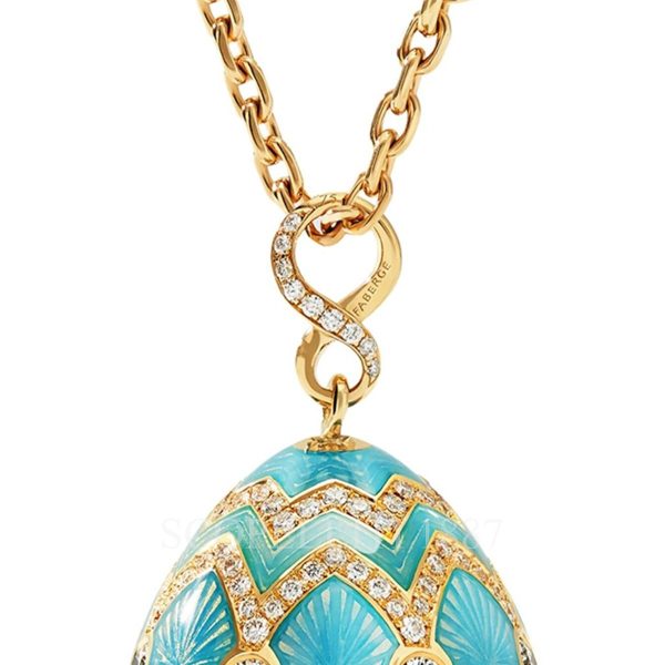faberge turquoise egg pendant gold diamond