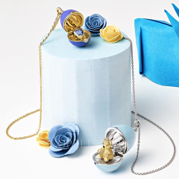 faberge egg pendants with surprise blue