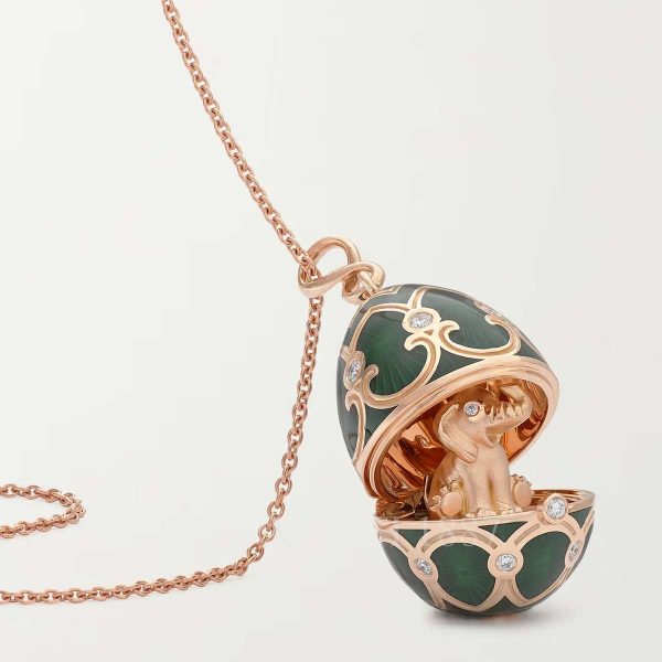 faberge elephant surprise locket necklace