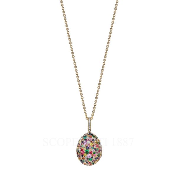 faberge emotion multicolor diamond egg pendant