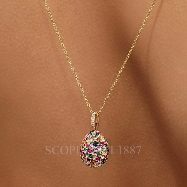 faberge emotion multicoloured egg pendant