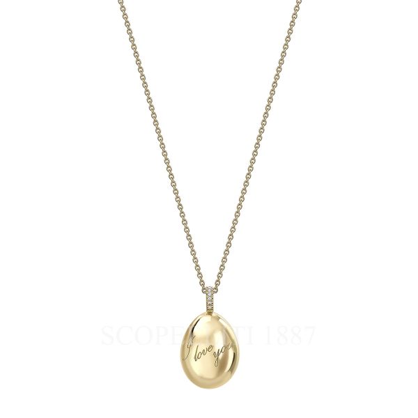 faberge gold egg pendant i love you