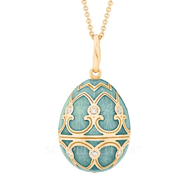 faberge turquoise egg pendant gold 1349