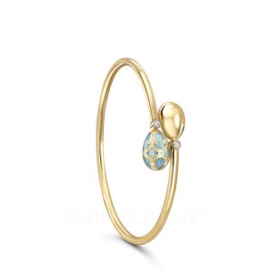 faberge 18kt yellow gold turquoise crossover bracelet heritage