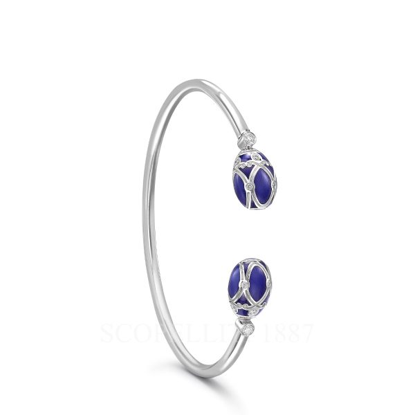 faberge heritage white gold dark blue bangle