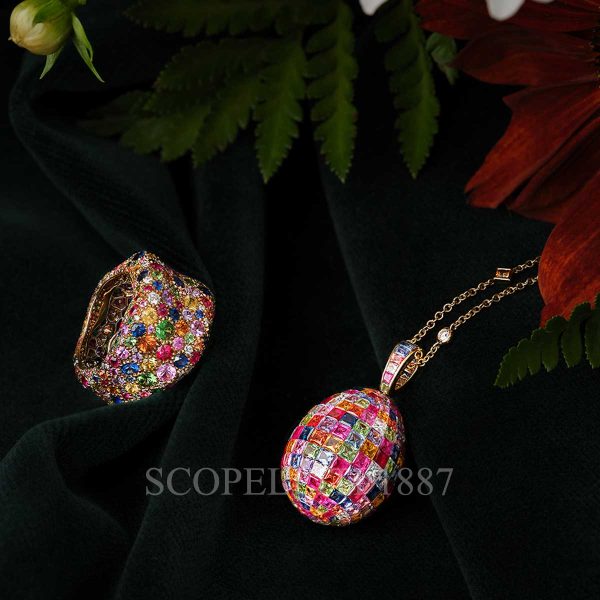 faberge mosaic egg pendant imperial