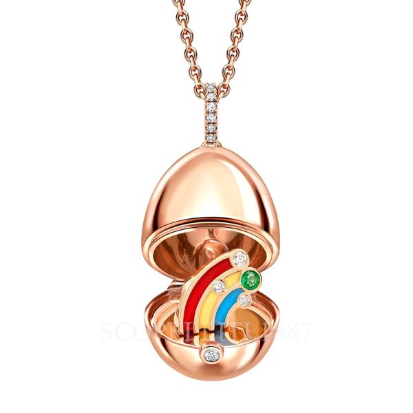 faberge reinbow egg pendant