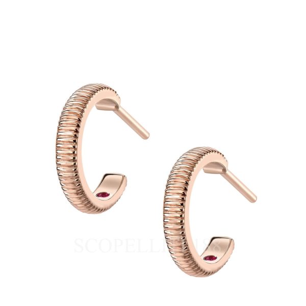 faberge rose gold hoop earrings colours of love