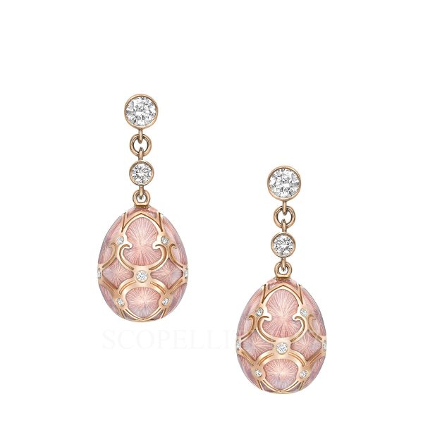 faberge rose gold diamond pink earrings