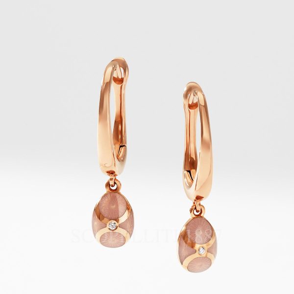 faberge rose gold pink hoop drop earrings
