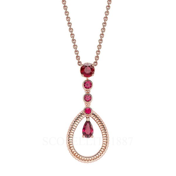 faberge rose gold ruby pendant colours of love