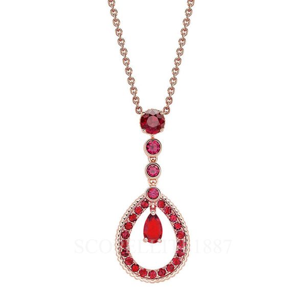 faberge rose gold ruby pendant with ruby