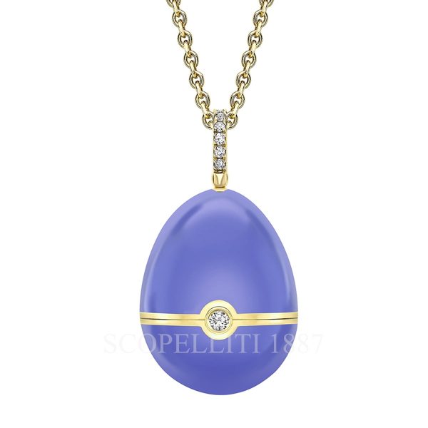 faberge sapphire egg pendant with heart