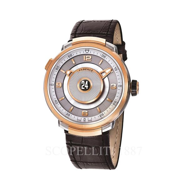 faberge visionnaire dtz brown 18k rose gold men watch