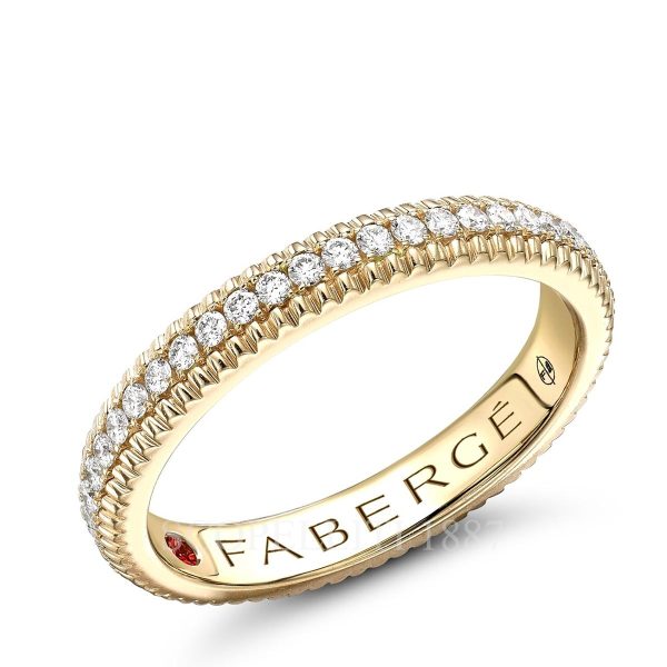 faberge yellow gold diamond fluted eternity ring