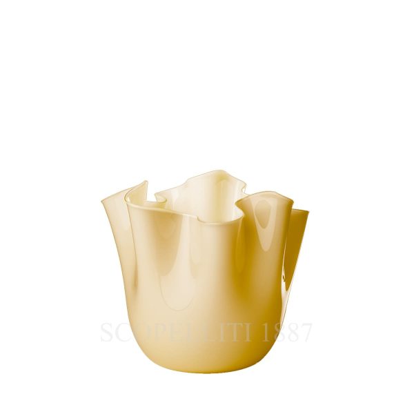 venini fazzoletto vase small amber