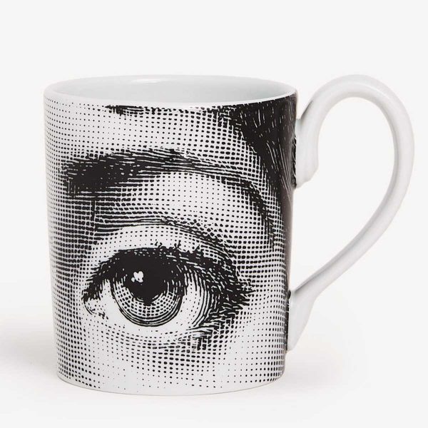 fornasetti mug occhi black and white