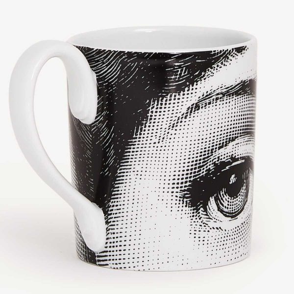 fornasetti mug occhi black and white