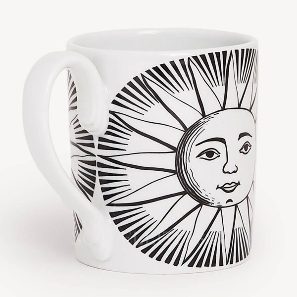 fornasetti mug sole black and white
