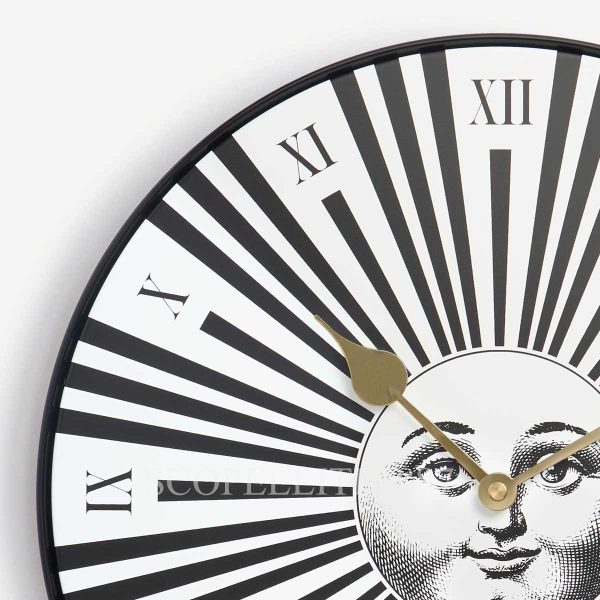 fornasetti wall clock sole raggiante white